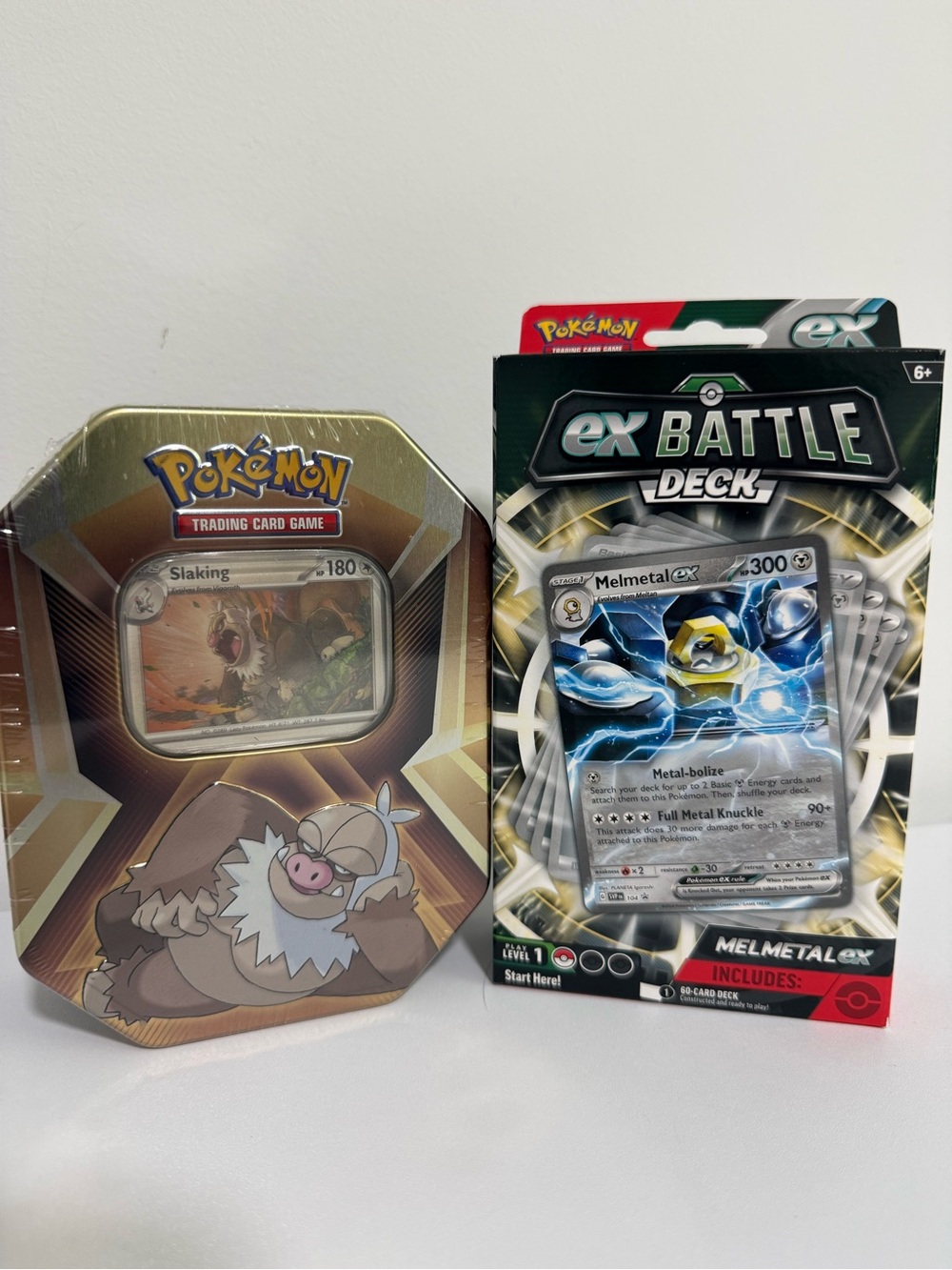 Pokemon Slaking Tin & Melmetal-EX Battle Deck